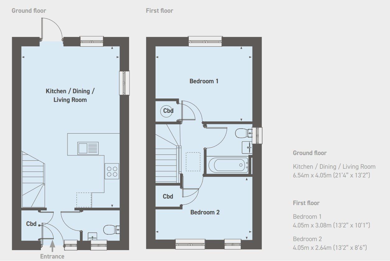 Floorplan of 2 bedroom  Property for sale, Ashby-de-la-Zouch, Leicestershire, LE65