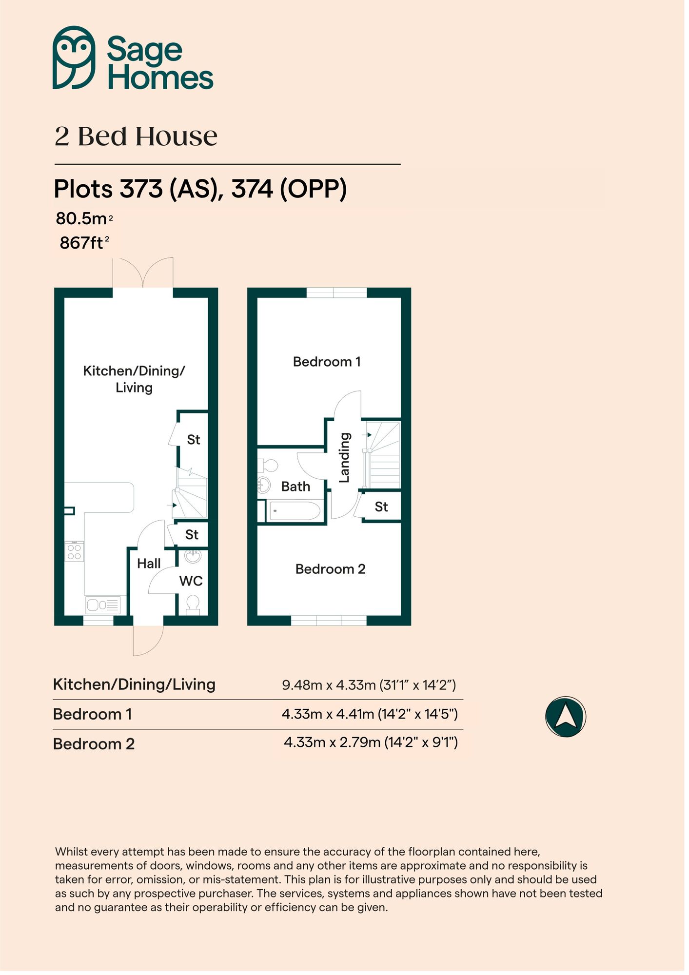 Floorplan of 2 bedroom  Property for sale, Burgess Hill, West Sussex, RH15