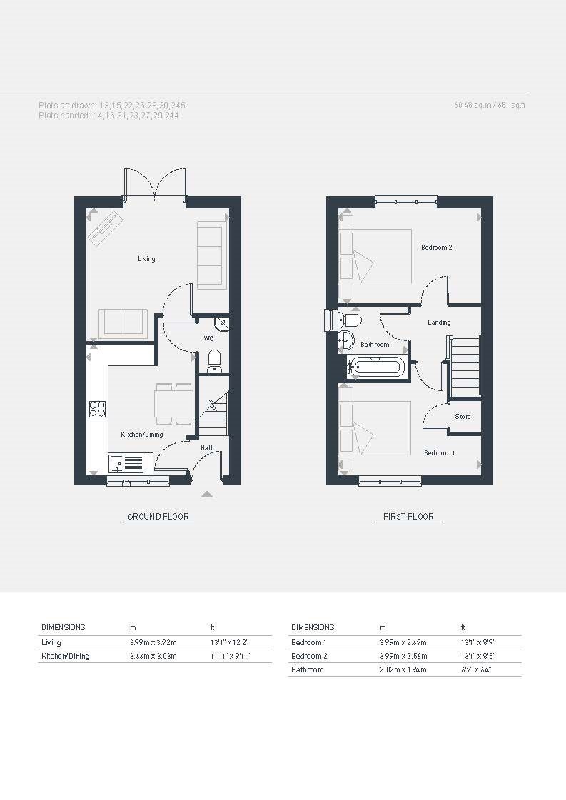 Floorplan of 2 bedroom  Property for sale, Osmaston, Derby, DE24