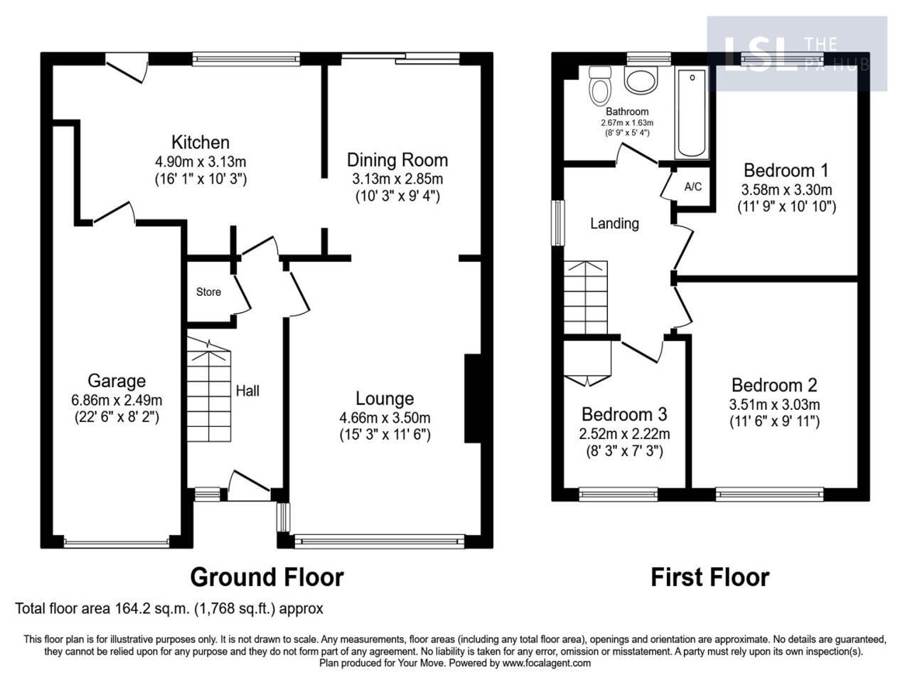 Floorplan of 3 bedroom Property for sale, Newcastle upon Tyne, NE15