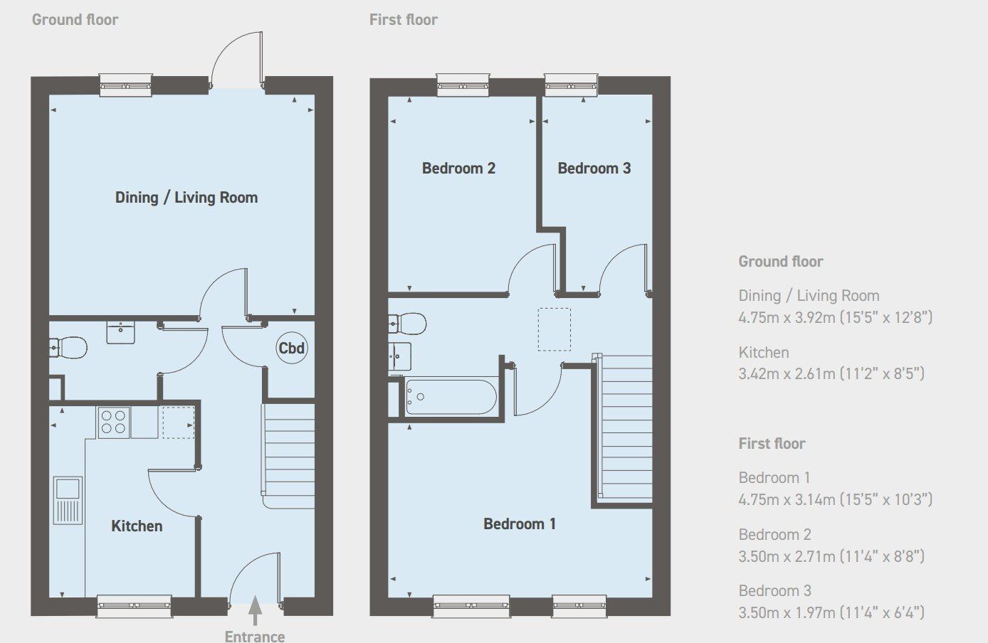 Floorplan of 3 bedroom  Property for sale, Ashby-de-la-Zouch, Leicestershire, LE65
