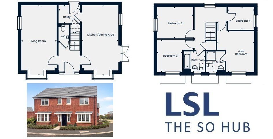 Floorplan of 4 bedroom  Property for sale, Market Drayton, Shropshire, TF9