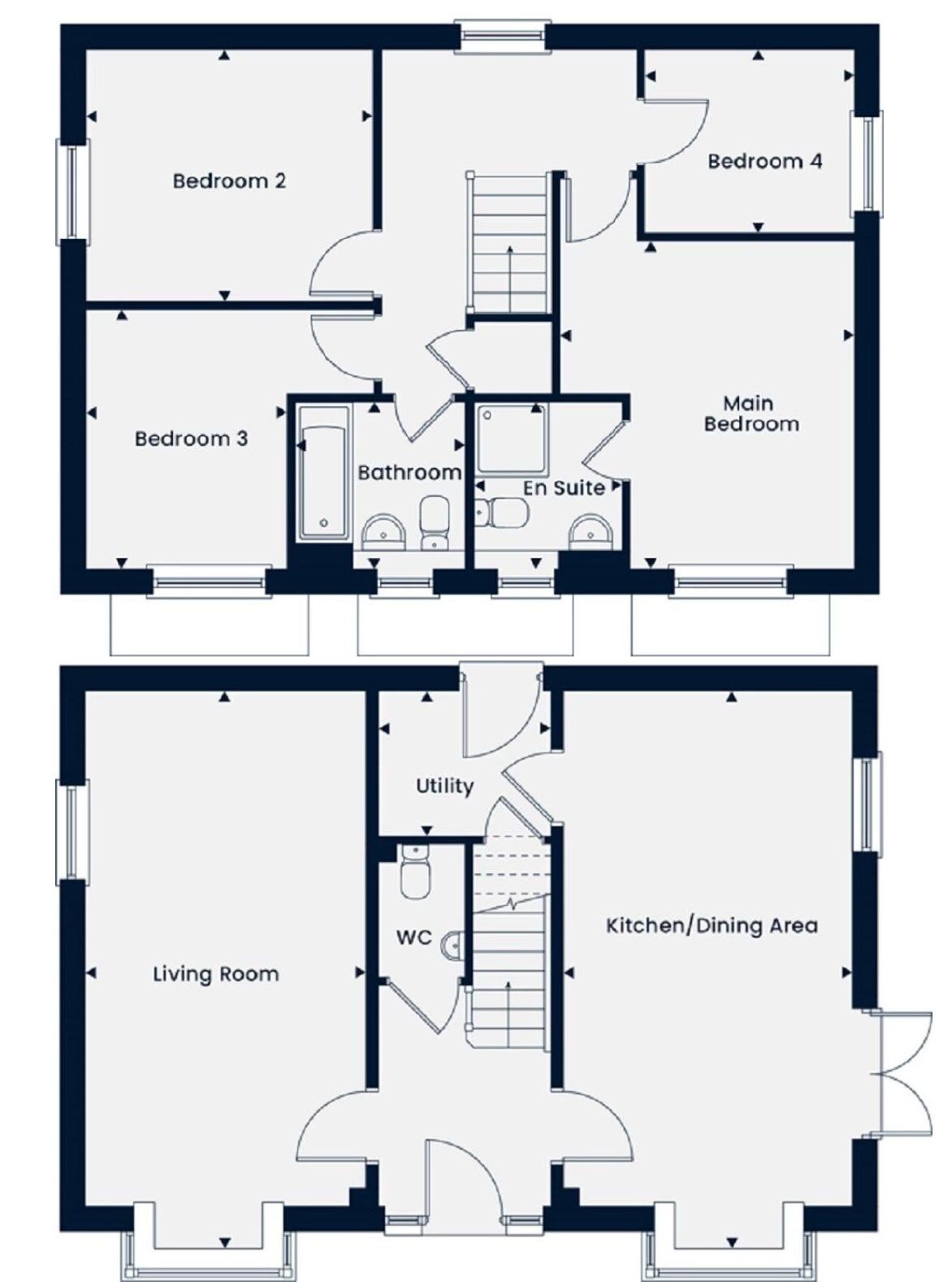 Floorplan of 4 bedroom  Property for sale, Market Drayton, Shropshire, TF9