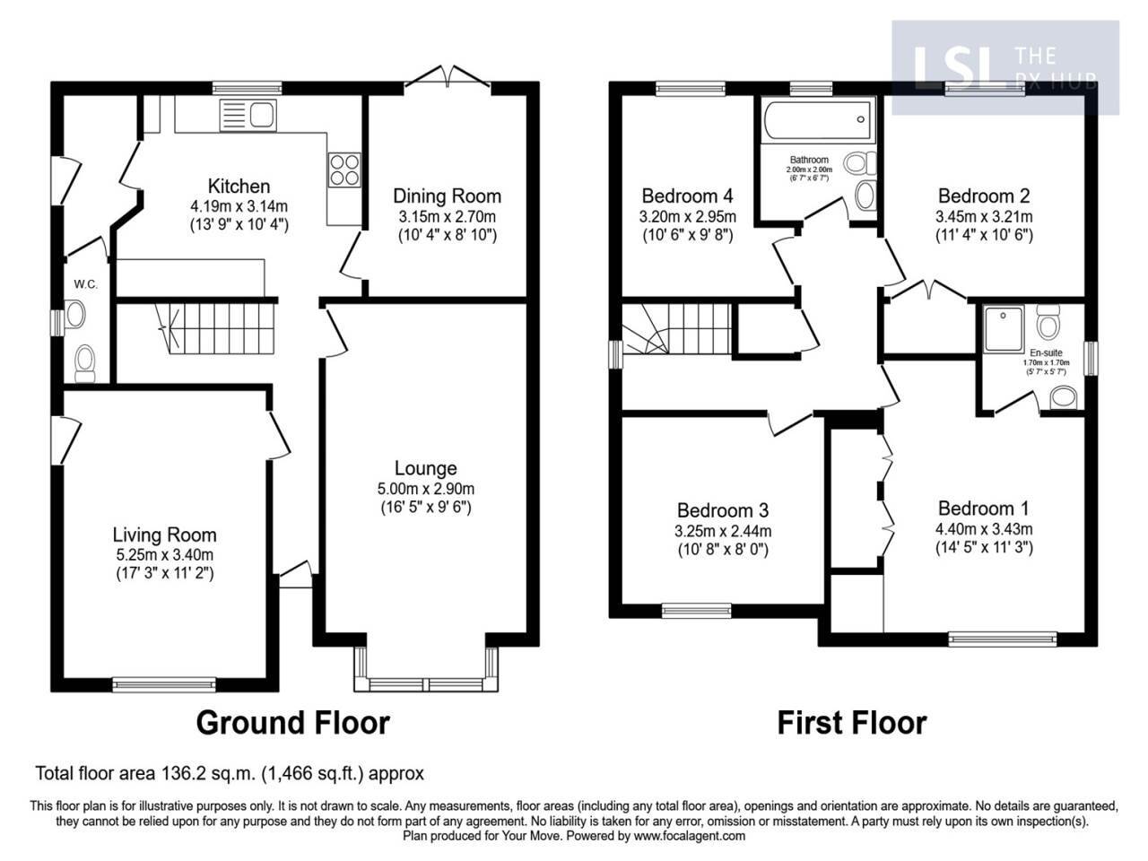 Floorplan of 4 bedroom  Property for sale, Blackburn, BB2