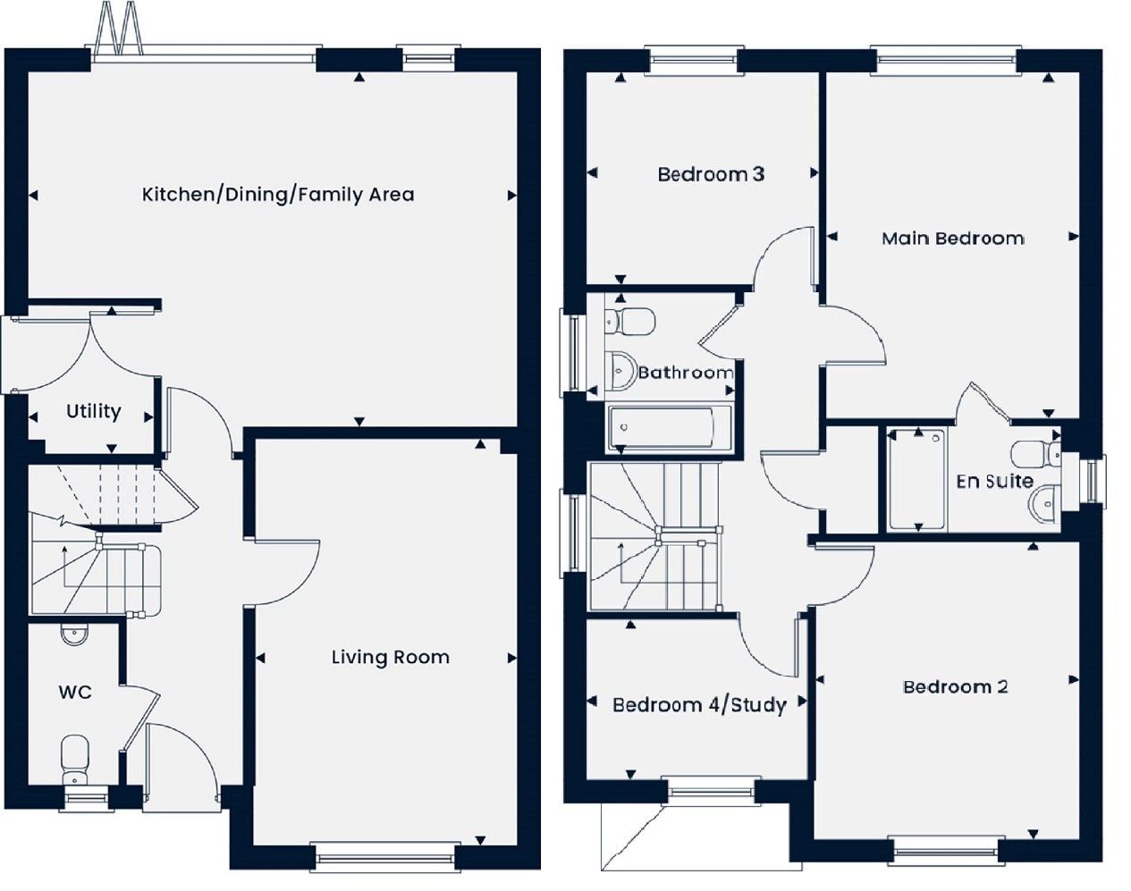 Floorplan of 4 bedroom  Property for sale, Market Drayton, Shropshire, TF9