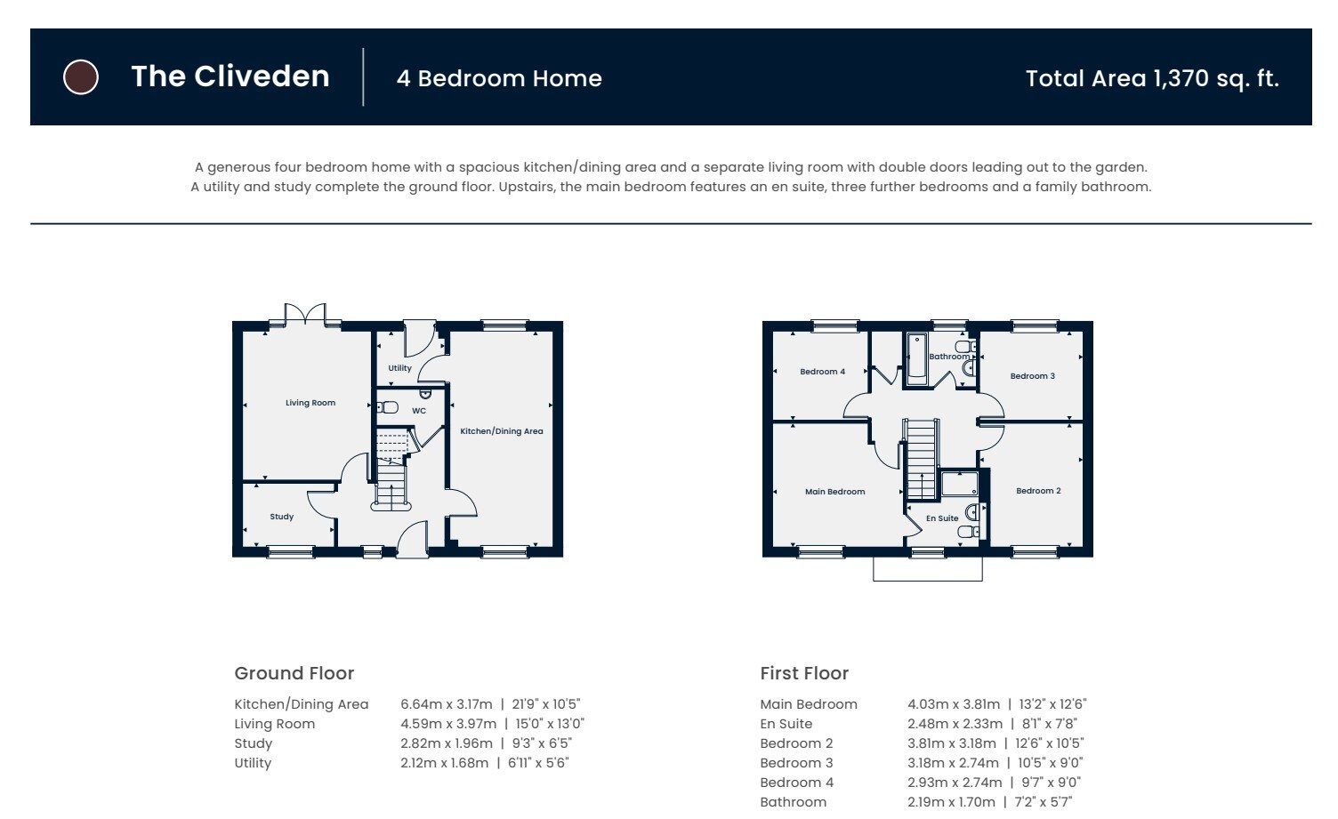 Floorplan of 4 bedroom  Property for sale, Market Drayton, Shropshire, TF9
