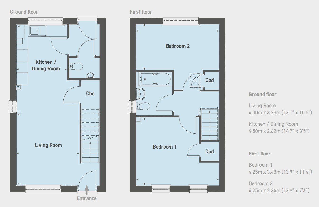 Floorplan of 2 bedroom  Property for sale, Burley-in-Wharfedale, Bradford, LS29