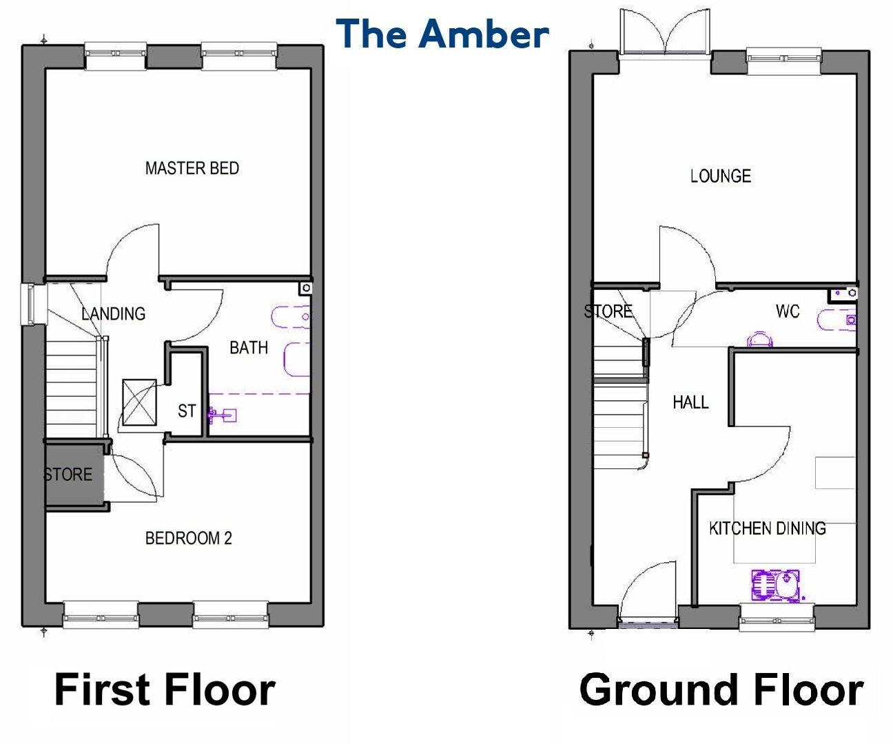 Floorplan of 2 bedroom Property for sale, off London Road, Markfield, Leicestershire, LE67