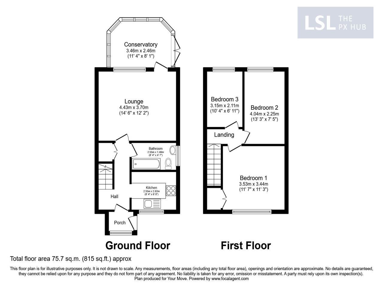 Floorplan of 3 bedroom  Property for sale, Cheshire, CW12