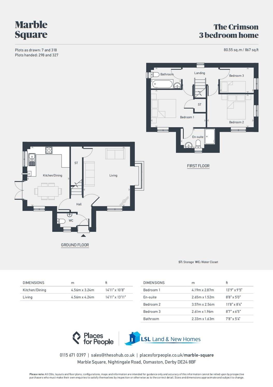 Floorplan of 3 bedroom Property for sale, Osmaston, Derby, DE24