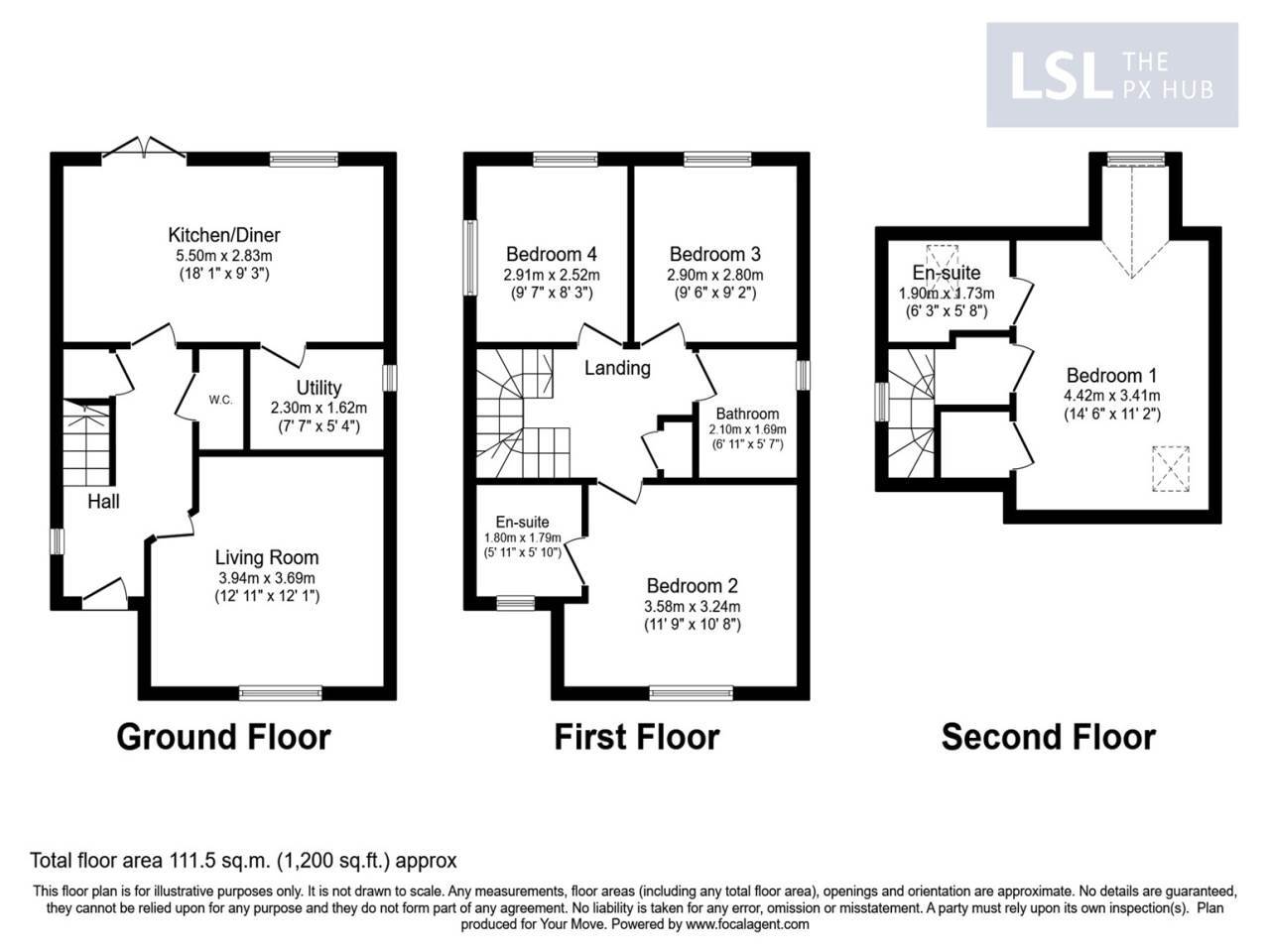 Floorplan of 4 bedroom Property for sale, Boulton Moor, Derby, DE24