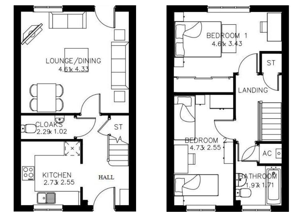 Floorplan of 2 bedroom  Property for sale, Manston, Ramsgate, Kent, CT12