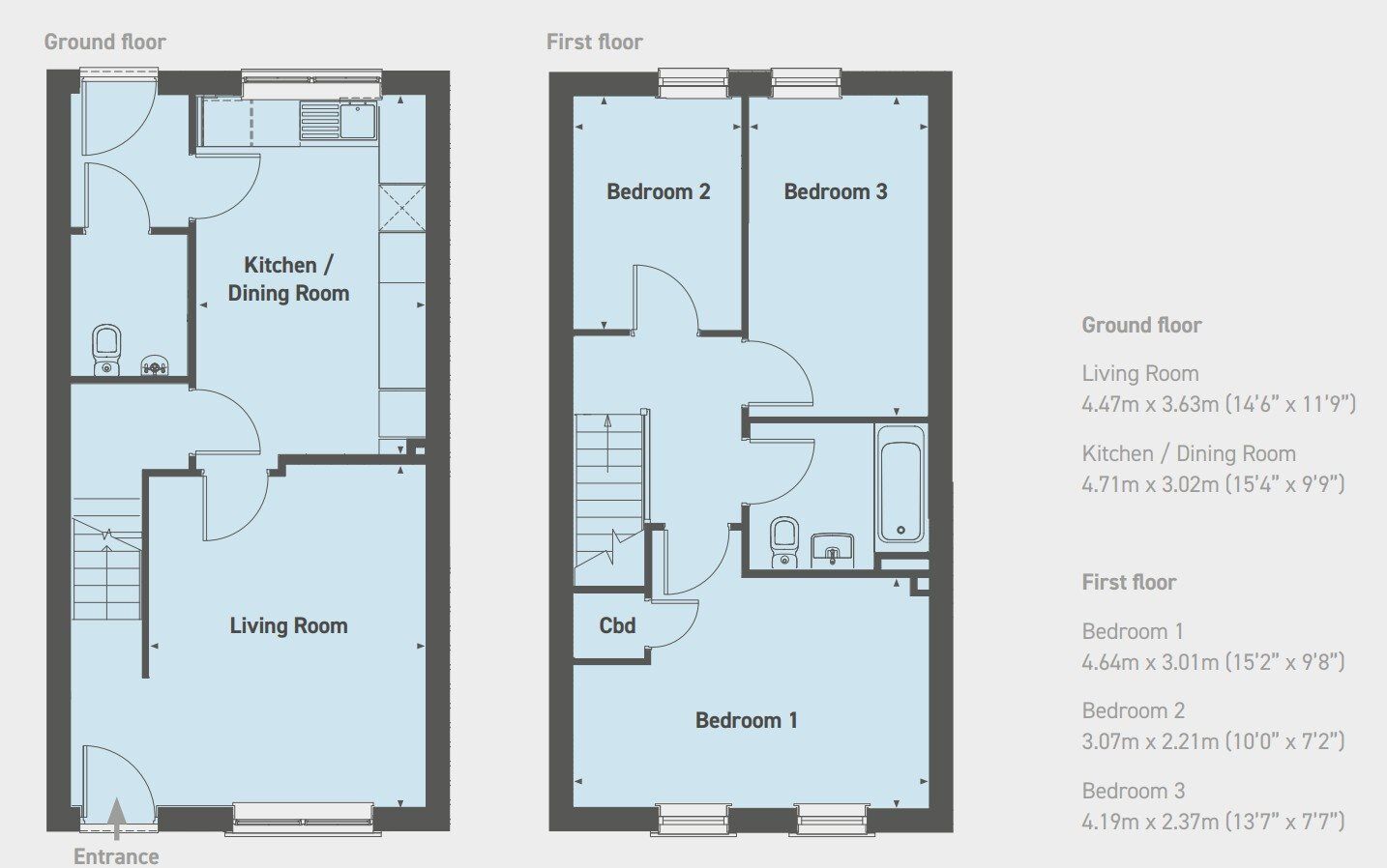 Floorplan of 3 bedroom  Property for sale, Burley-in-Wharfedale, Bradford, LS29