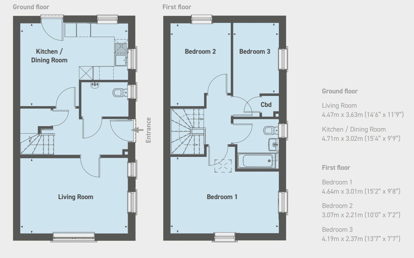 Floorplan of 3 bedroom  Property for sale, Burley-in-Wharfedale, Bradford, LS29