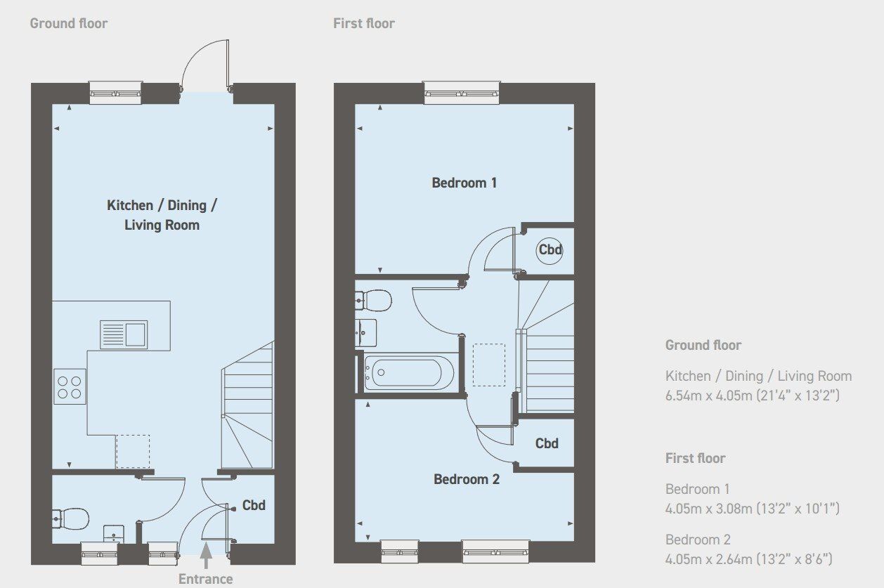 Floorplan of 2 bedroom  Property for sale, Ashby-de-la-Zouch, Leicestershire, LE65