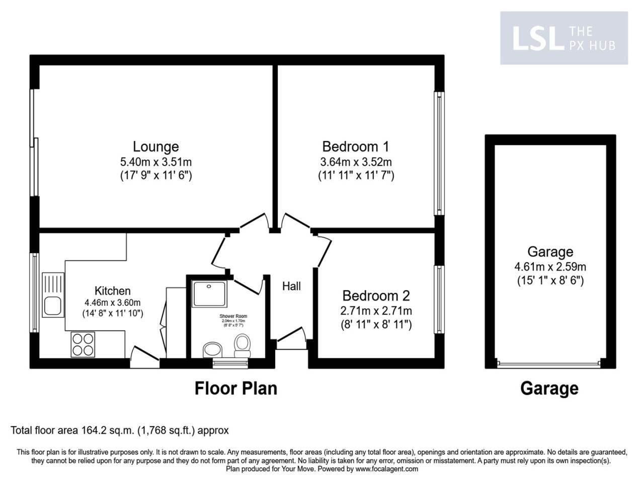 Floorplan of 2 bedroom Property for sale, Darlington, DL3