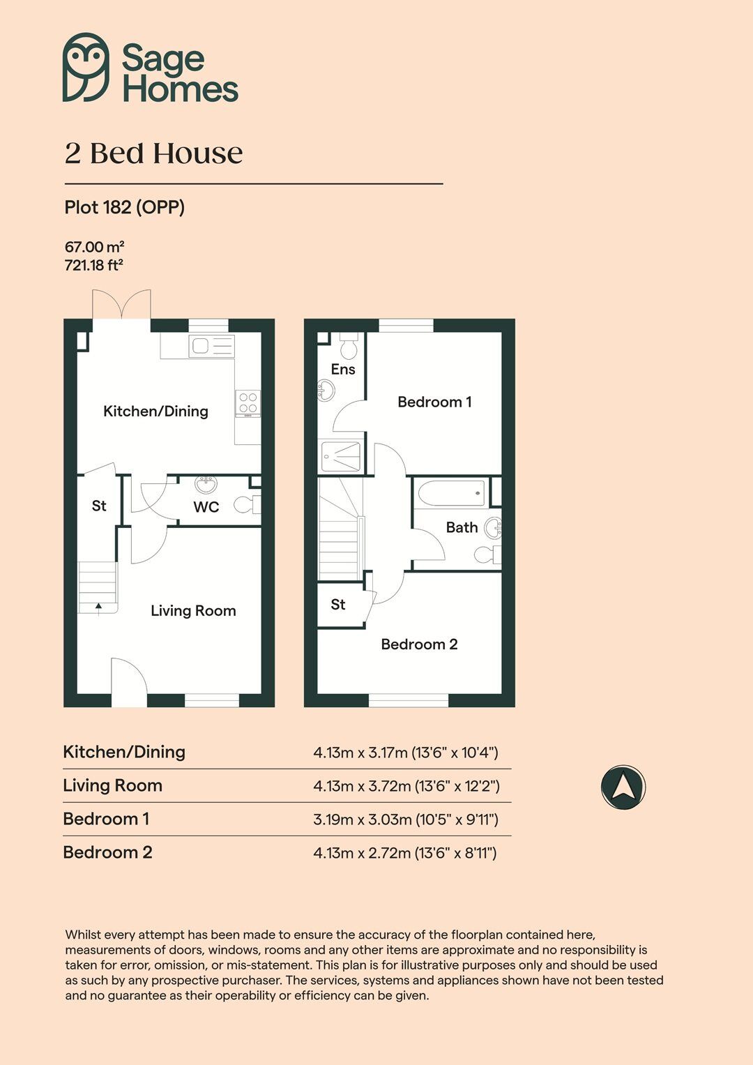 Floorplan of 2 bedroom Property for sale, Ely, Cambridgeshire, CB6