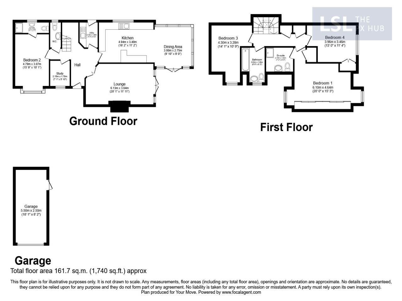 Floorplan of 4 bedroom  Property for sale, Kingswood, Maidstone, ME17