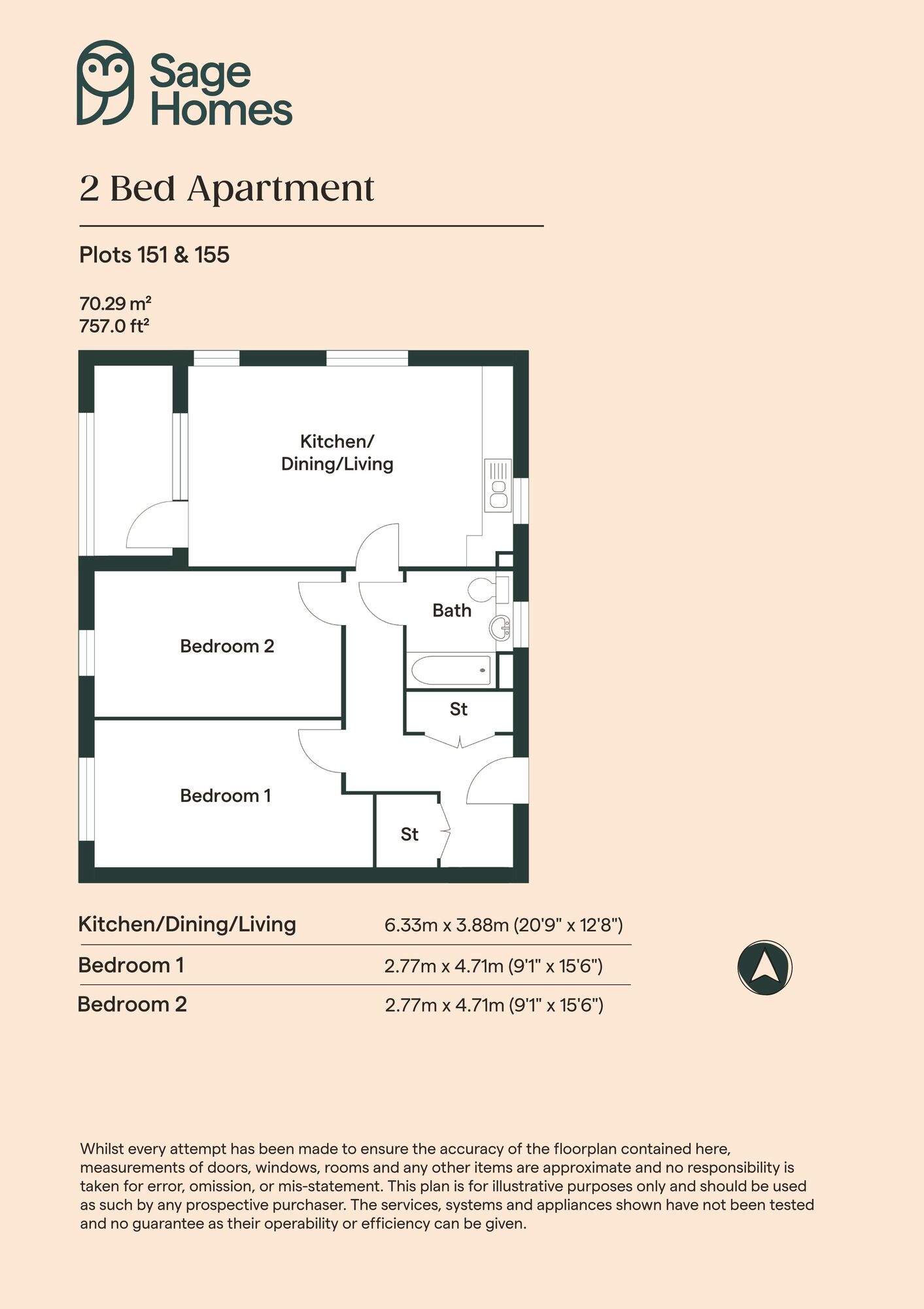Floorplan of 2 bedroom  Property for sale, Burgess Hill, West Sussex, RH15