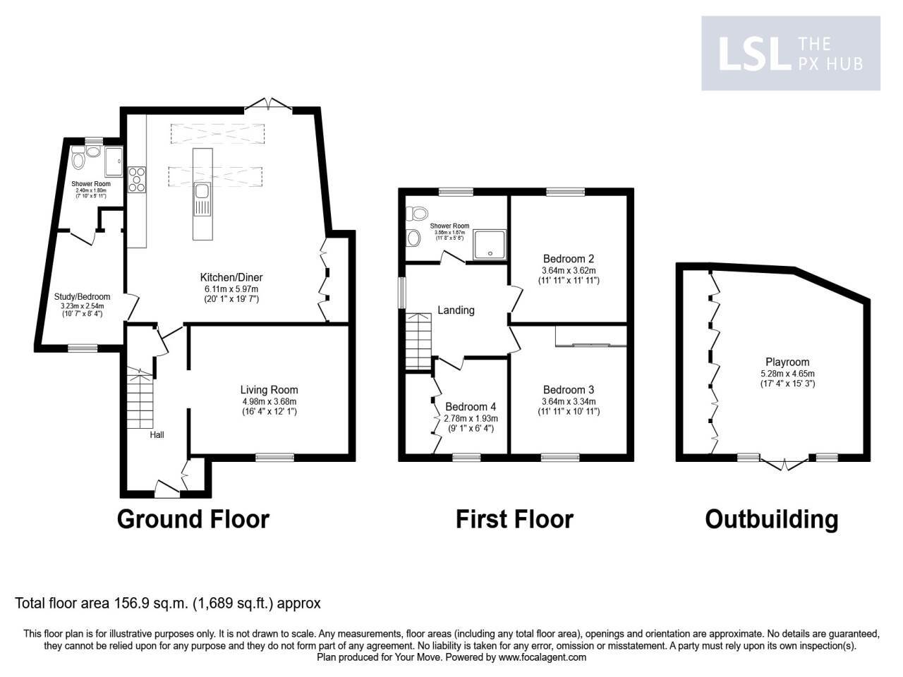 Floorplan of 3 bedroom Property for sale, Chigwell, Essex, IG7