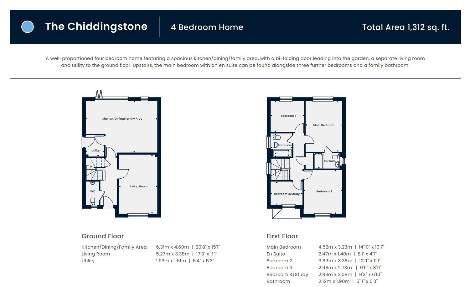 Floorplan of 4 bedroom  Property for sale, Market Drayton, Shropshire, TF9