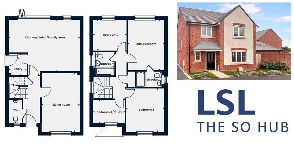 Floorplan of 4 bedroom  Property for sale, Market Drayton, Shropshire, TF9