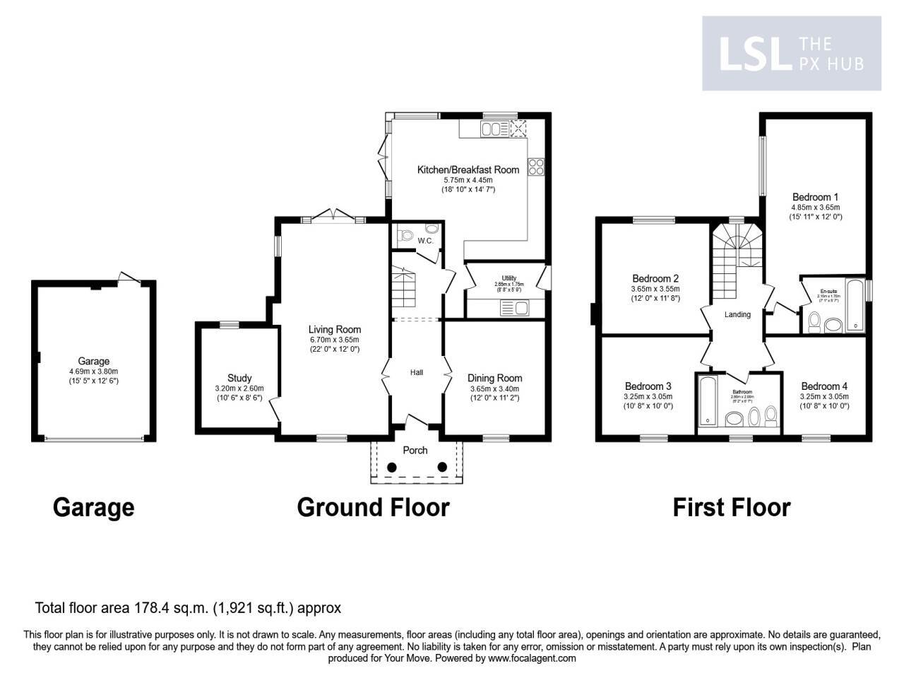 Floorplan of 4 bedroom  Property for sale, Stetchworth, Newmarket, CB8