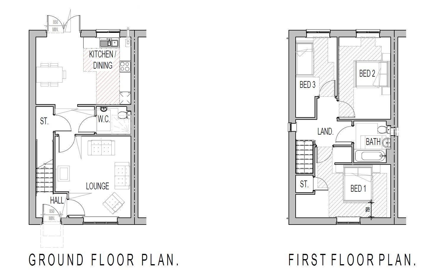 Floorplan of 3 bedroom Property for sale, Northallerton, DL6