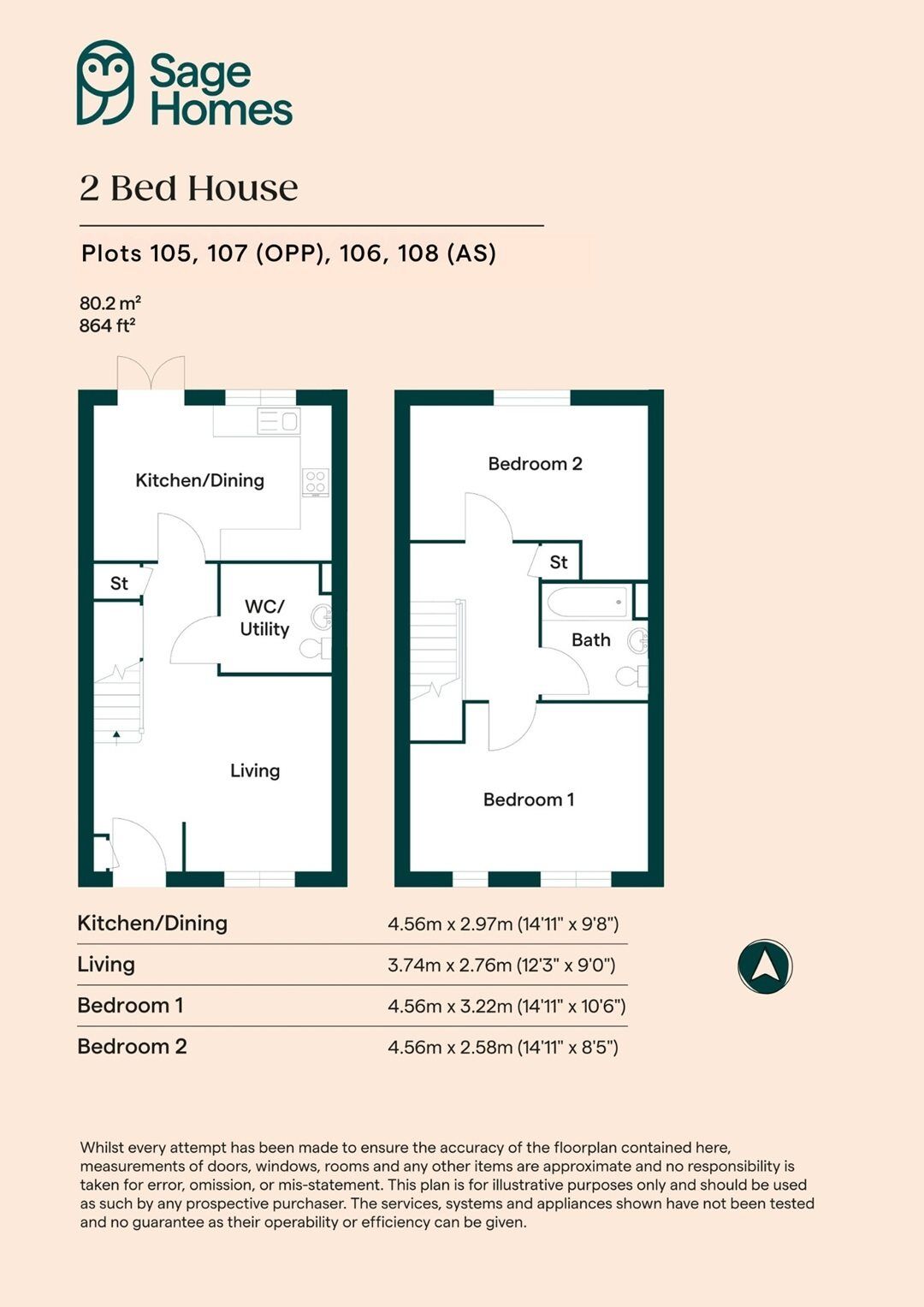 Floorplan of 2 bedroom Property for sale, Hassocks, West Sussex, BN6