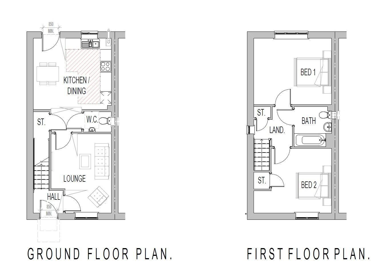 Floorplan of 2 bedroom Property for sale, Northallerton, DL6