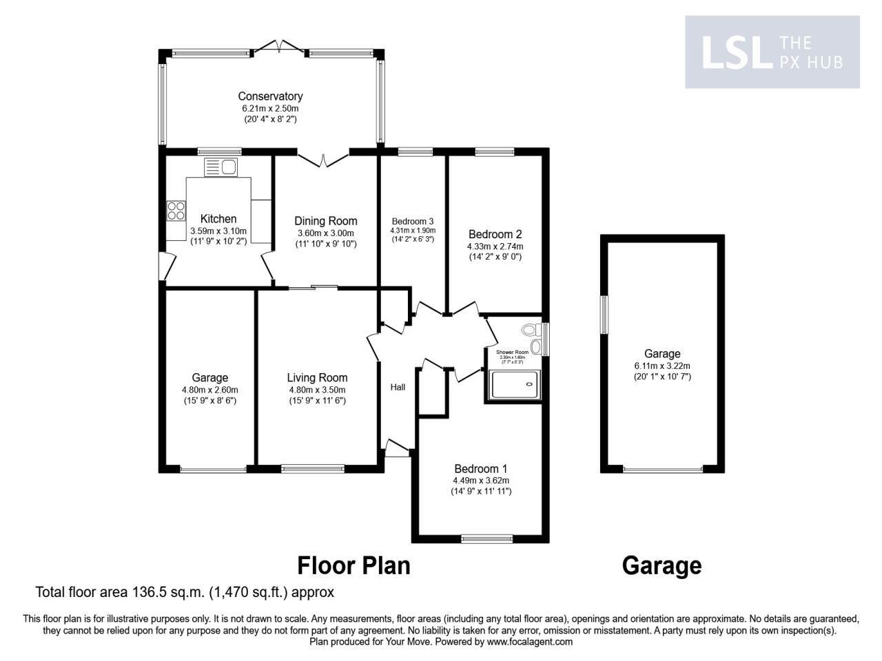 Floorplan of 3 bedroom  Property for sale, Burnley, Lancashire , BB10