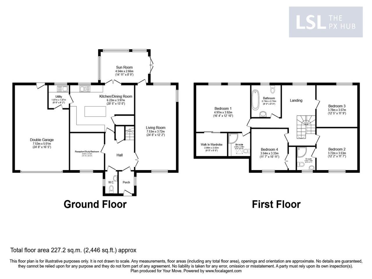 Floorplan of 4 bedroom Property for sale, Burnopfield, Newcastle upon Tyne , NE16