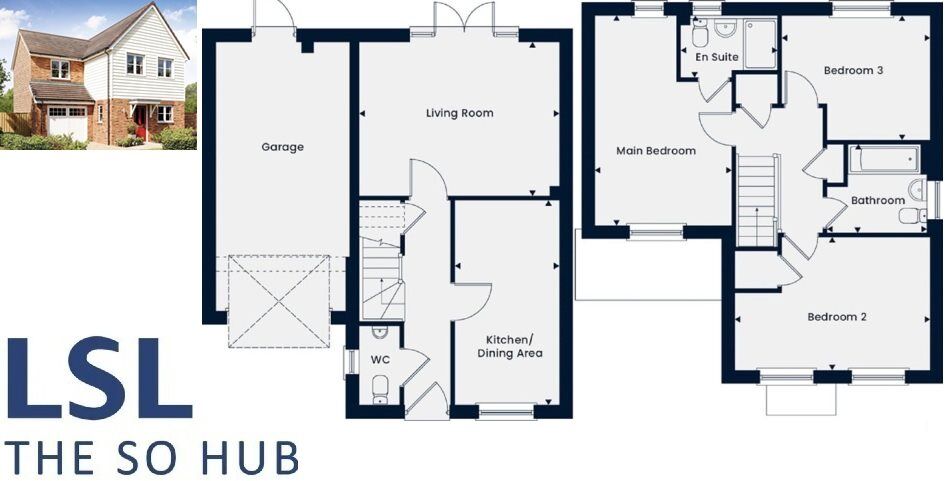 Floorplan of 3 bedroom  Property for sale, Market Drayton, Shropshire, TF9