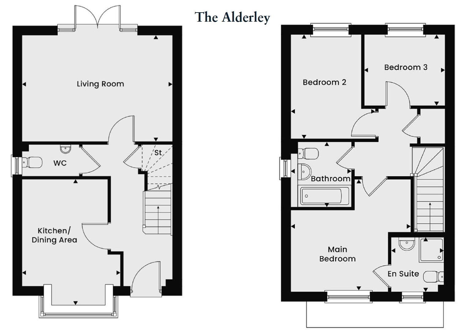 Floorplan of 3 bedroom Property for sale, Market Drayton, Shropshire, TF9