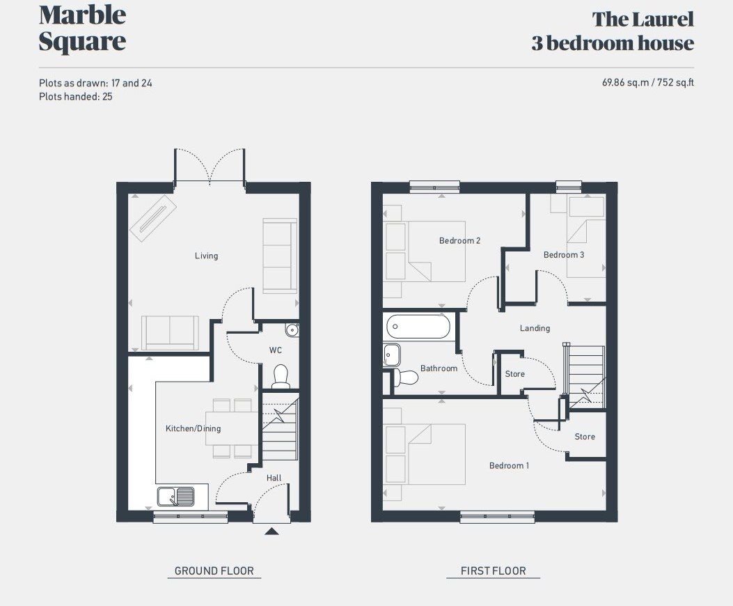 Floorplan of 3 bedroom  Property for sale, Osmaston, Derby, DE24