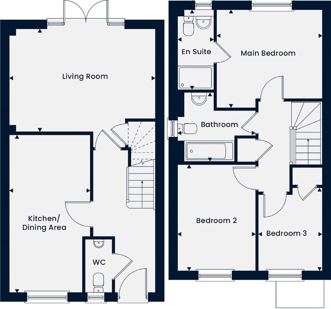 Floorplan of 3 bedroom  Property for sale, Market Drayton, Shropshire, TF9