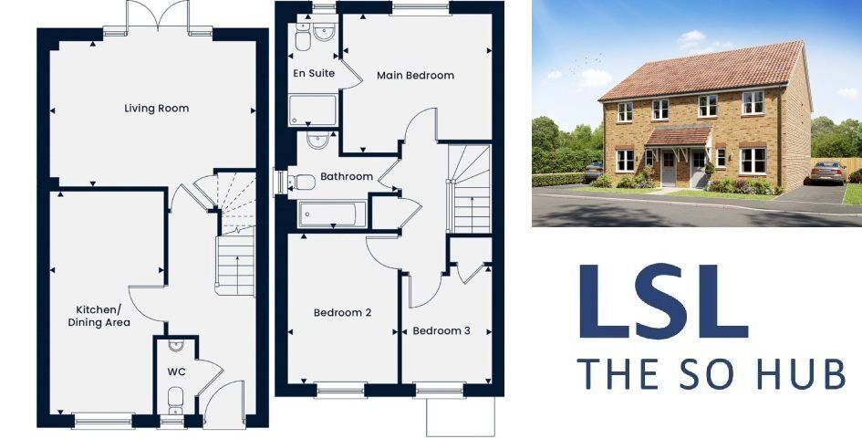 Floorplan of 3 bedroom  Property for sale, Market Drayton, Shropshire, TF9