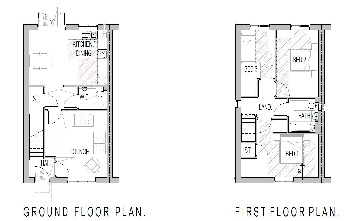 Floorplan of 3 bedroom Property for sale, Northallerton, North Yorkshire, DL6