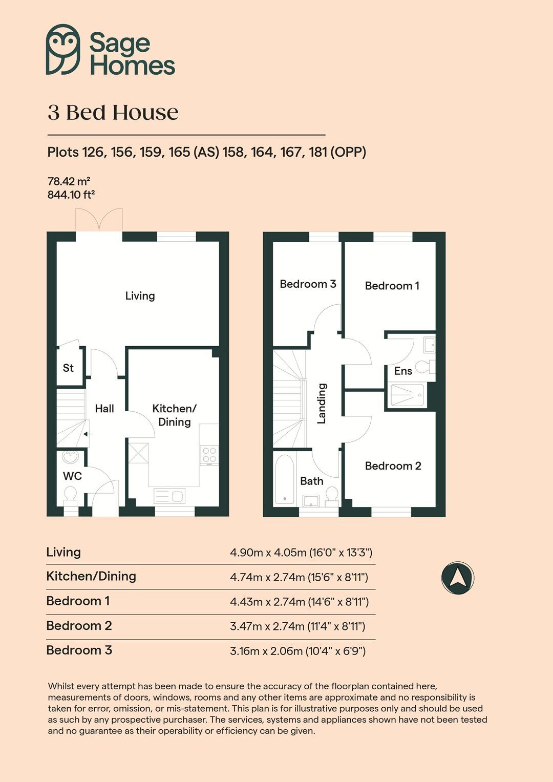 Floorplan of 3 bedroom Property for sale, Ely, Cambridgeshire, CB6