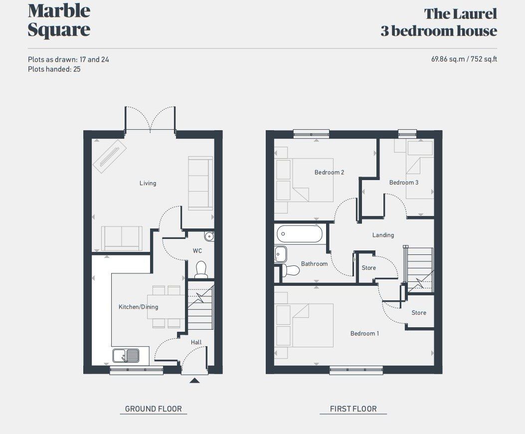 Floorplan of 3 bedroom  Property for sale, Osmaston, Derby, DE24