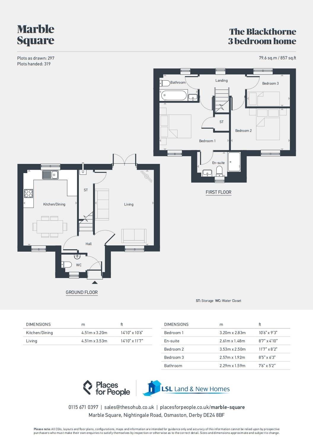 Floorplan of 3 bedroom Property for sale, Osmaston, Derby, DE24