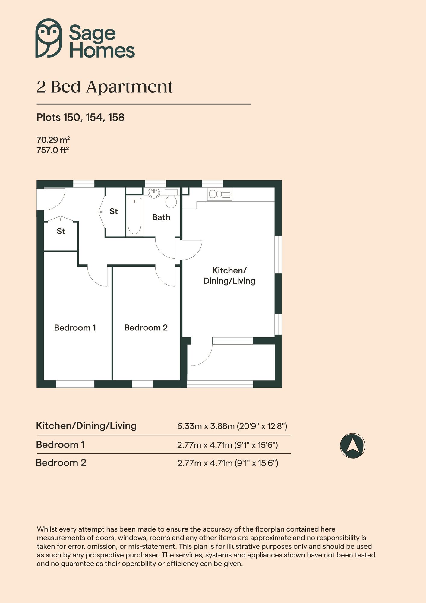 Floorplan of 2 bedroom  Property for sale, Burgess Hill, West Sussex, RH15