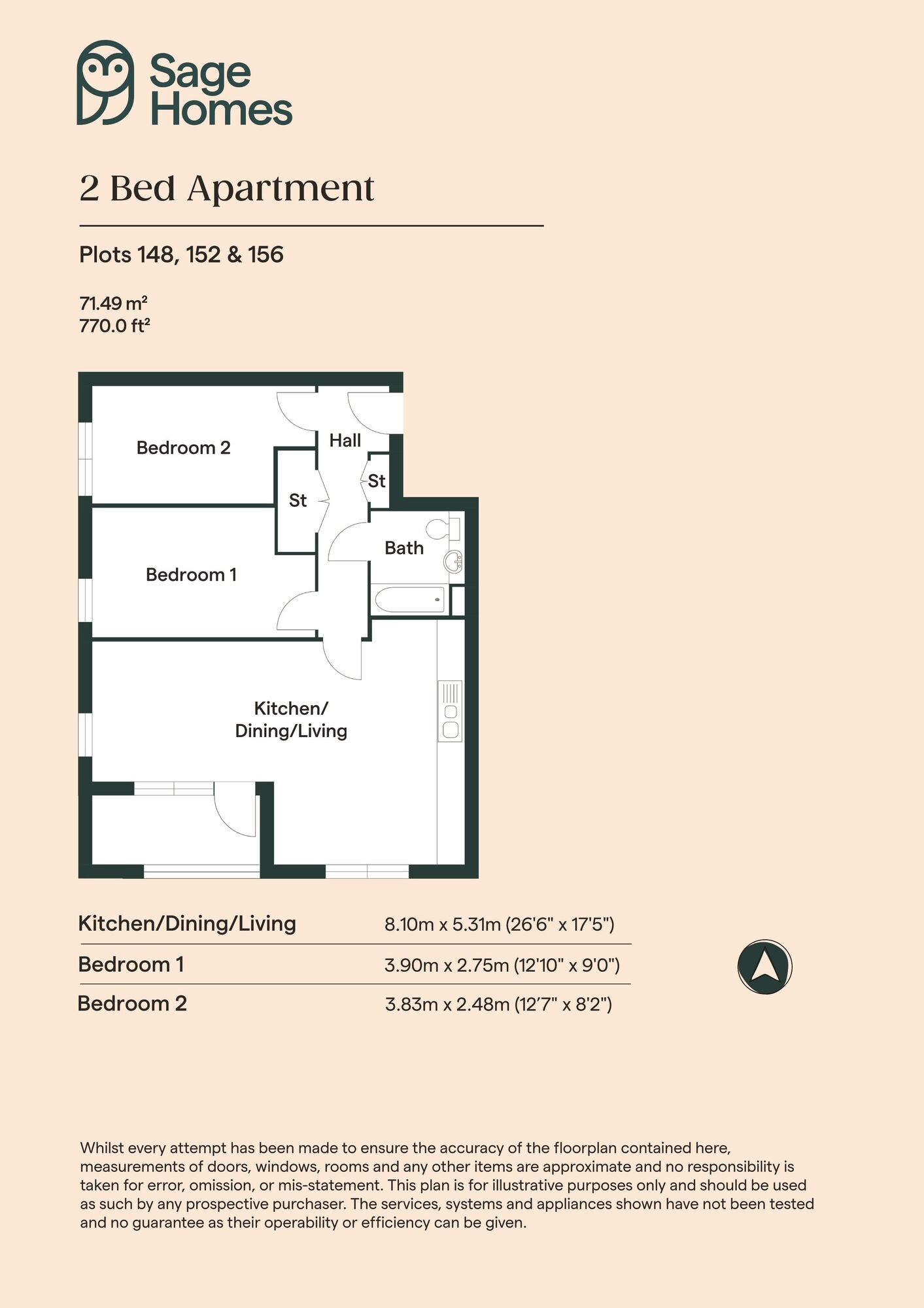 Floorplan of 2 bedroom  Property for sale, Burgess Hill, West Sussex, RH15