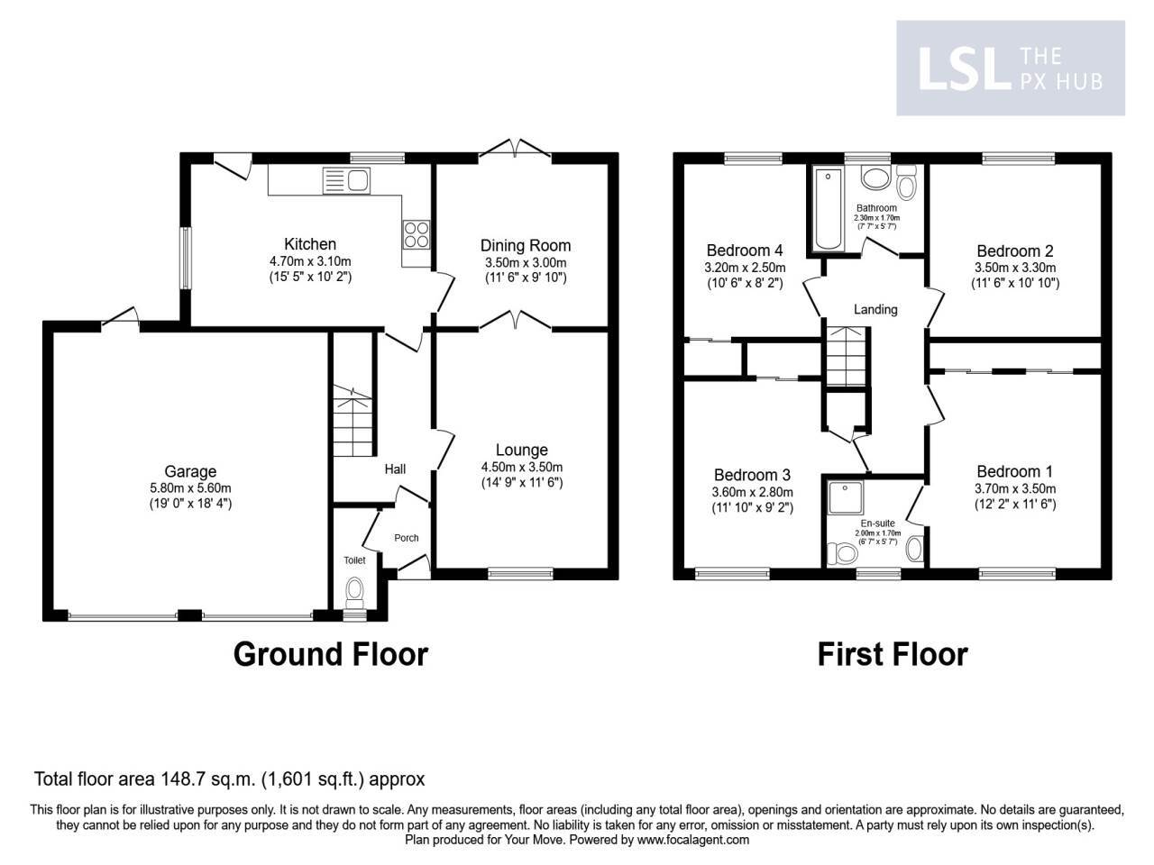 Floorplan of 4 bedroom  Property for sale, Washington, Sunderland , NE38