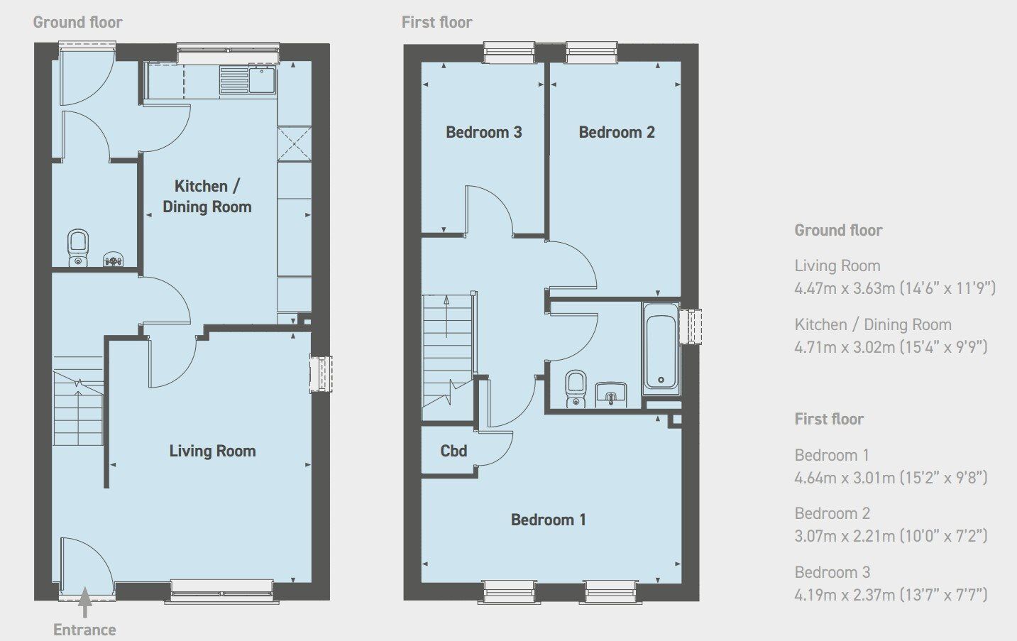 Floorplan of 3 bedroom  Property for sale, Burley-in-Wharfedale, Bradford, LS29