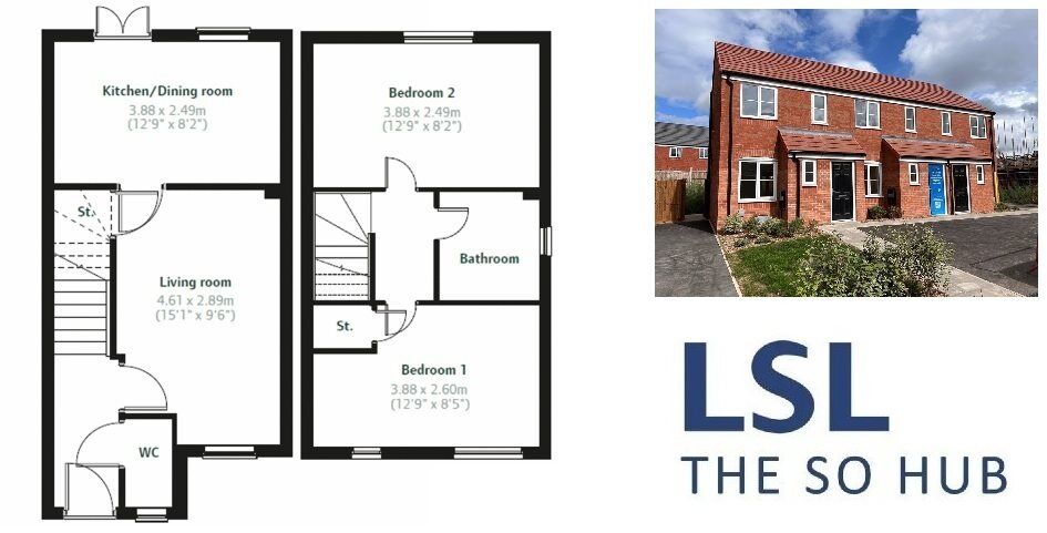 Floorplan of 2 bedroom  Property for sale, Burton on Trent, West Midlands, DE13