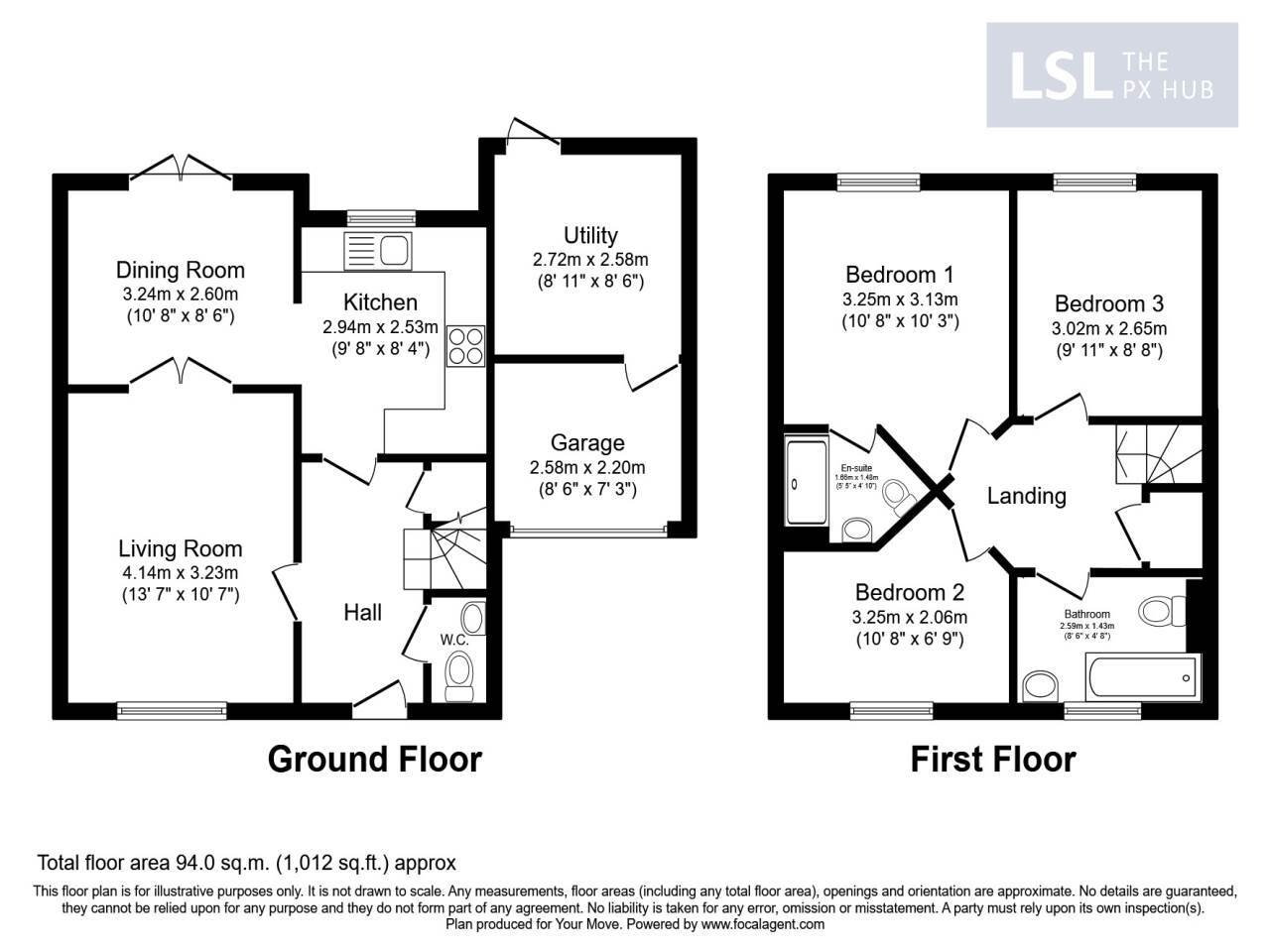 Floorplan of 3 bedroom  Property for sale, Darlington, DL2