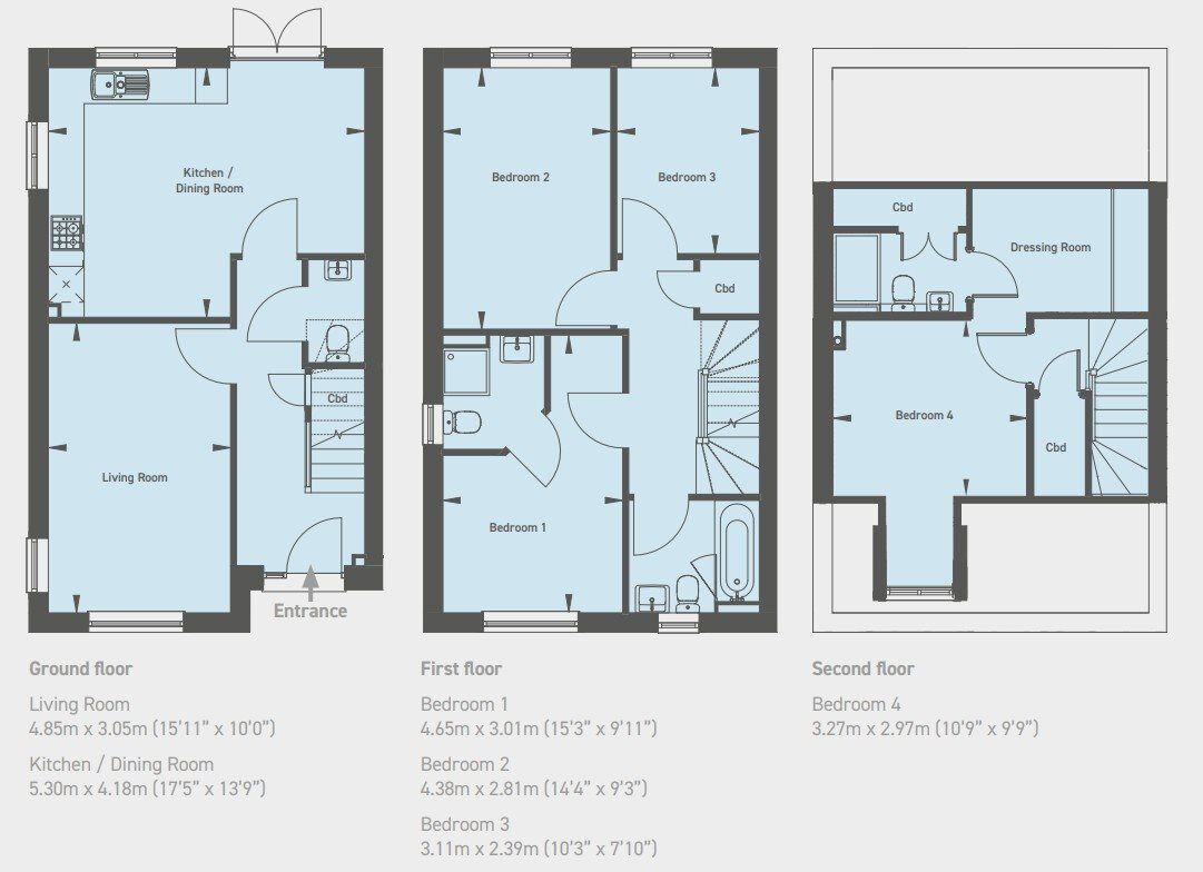 Floorplan of 4 bedroom Property for sale, Horsforth, Leeds, West Yorkshire, LS18
