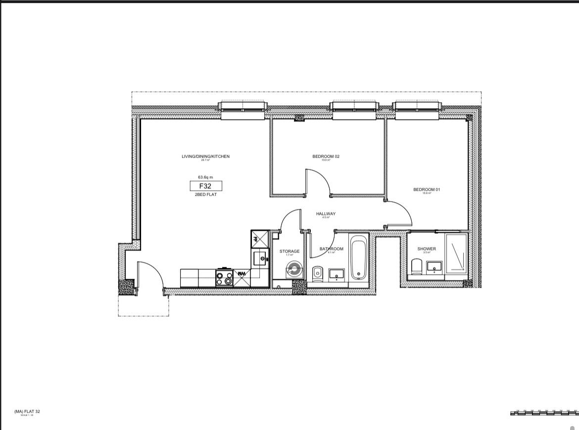 Floorplan of 2 bedroom Flat for sale, Stafford Road, Wallington, SM6