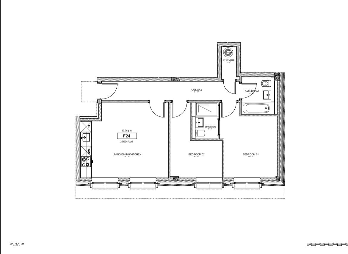 Floorplan of 2 bedroom Flat for sale, Stafford Road, Wallington, SM6